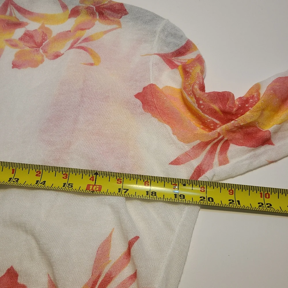 Chicos Women Chroma Pop Convertible Cardigan 2, Large Lightweight Floral